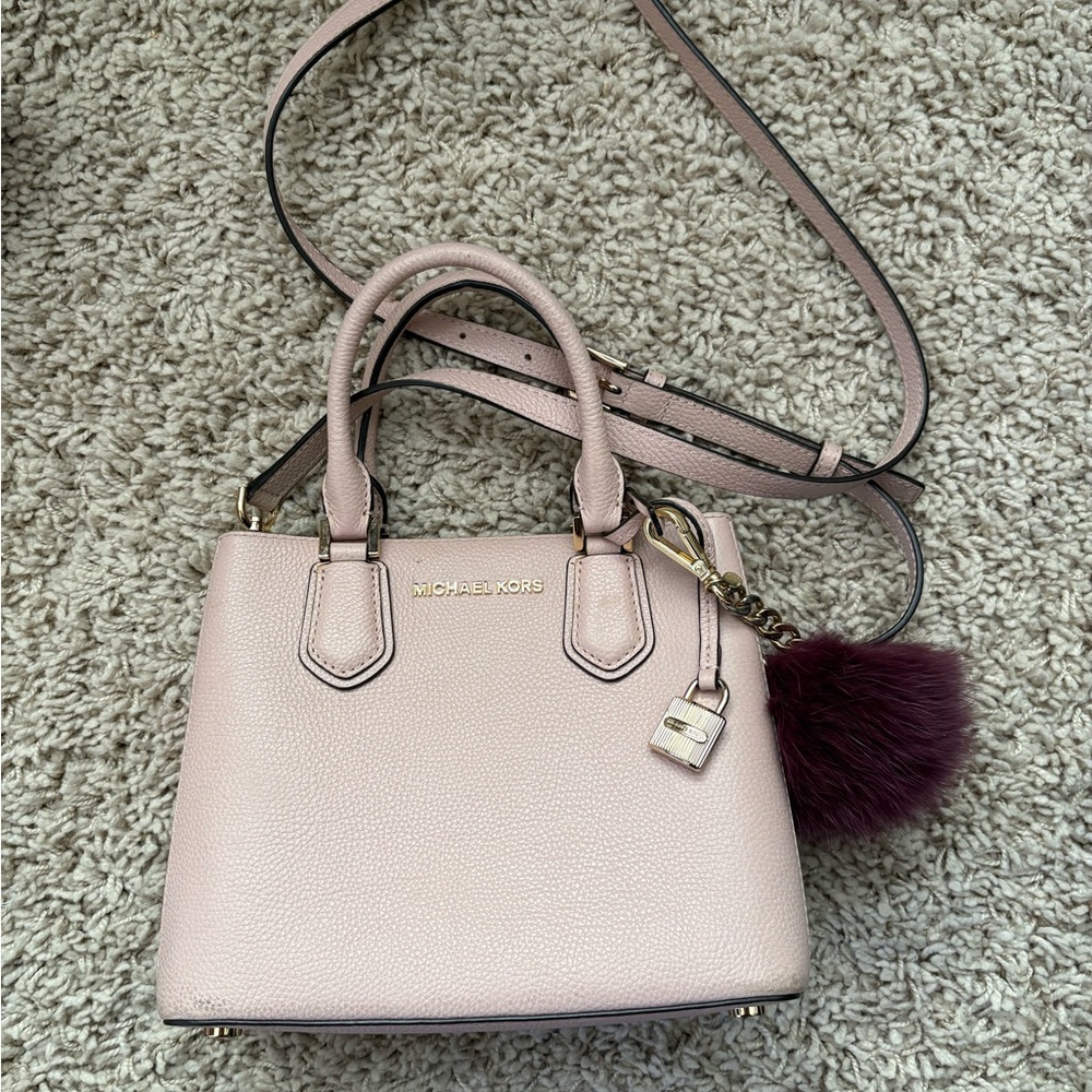 Michael Kors Blush Pink Satchel with Charm
